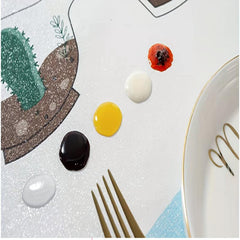 Leaf Pattern PVC Tablecloth Waterproof Table Cover