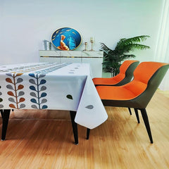 Leaf Pattern PVC Tablecloth Waterproof Table Cover