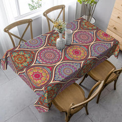 Polyester Bohemian Tablecloth Stain Resistant for Indian Party