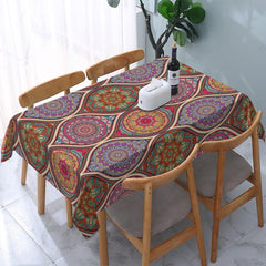 Polyester Bohemian Tablecloth Stain Resistant for Indian Party