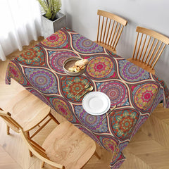 Polyester Bohemian Tablecloth Stain Resistant for Indian Party