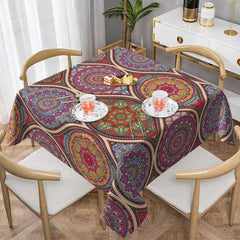Polyester Bohemian Tablecloth Stain Resistant for Indian Party