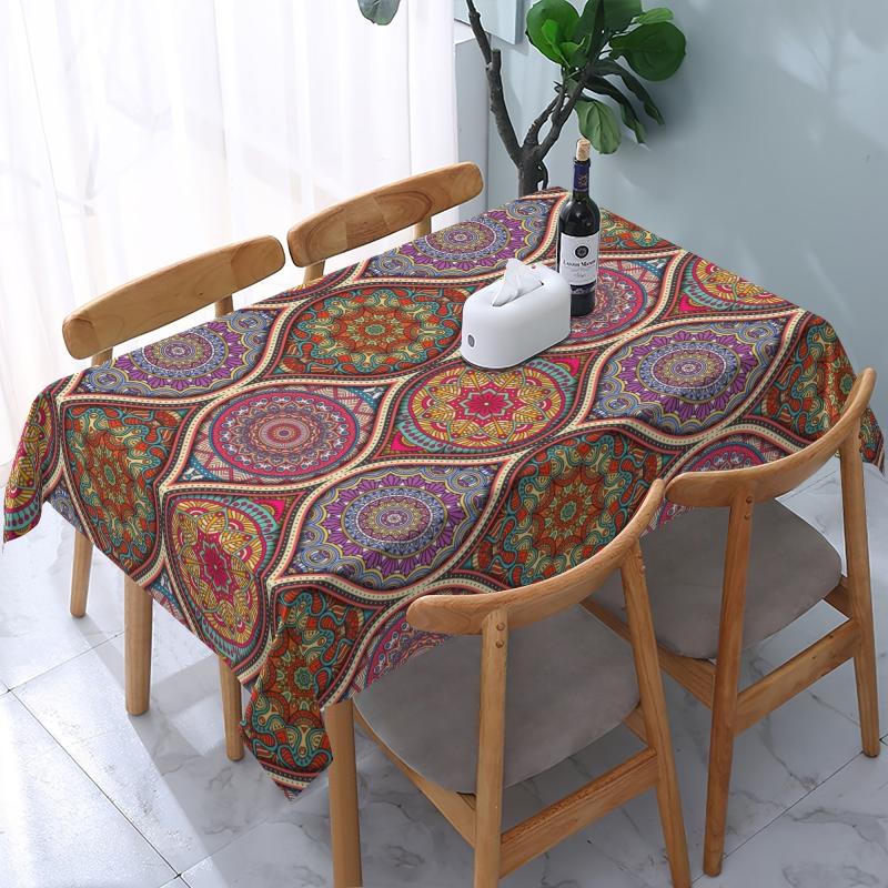 Polyester Bohemian Tablecloth Stain Resistant for Indian Party