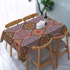 Polyester Bohemian Tablecloth Stain Resistant for Indian Party