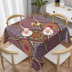 Polyester Bohemian Tablecloth Stain Resistant for Indian Party