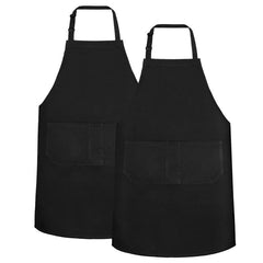 2pcs Canvas Work Apron Adjustable for Kitchen Restaurant BBQ