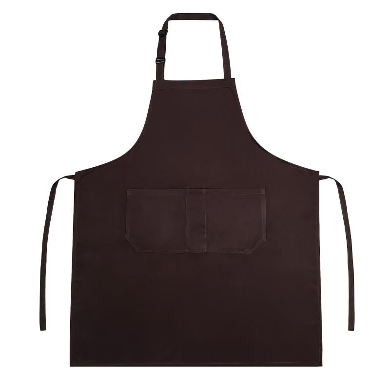 2pcs Canvas Work Apron Adjustable for Kitchen Restaurant BBQ