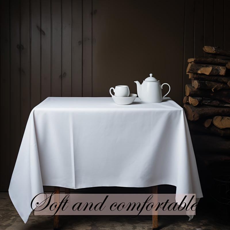 Polyester Square Tablecloth Waterproof Table Cover Rectangle Style