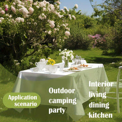 Polyester Square Tablecloth Waterproof Table Cover Rectangle Style