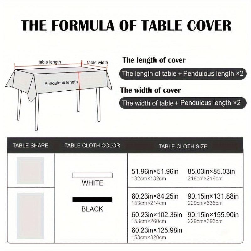 Polyester Square Tablecloth Waterproof Table Cover Rectangle Style