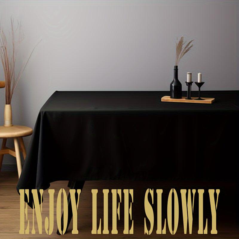 Polyester Square Tablecloth Waterproof Table Cover Rectangle Style