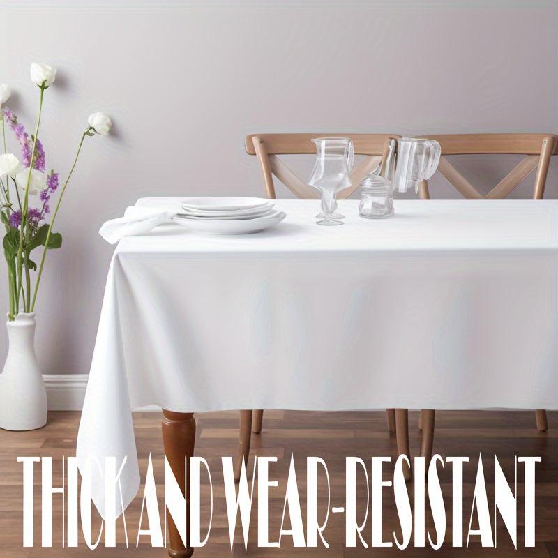 Polyester Square Tablecloth Waterproof Table Cover Rectangle Style