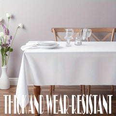 Polyester Square Tablecloth Waterproof Table Cover Rectangle Style