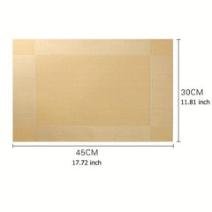 6pcs Non Slip Heat Resistant Placemats Washable Vinyl Table Mats