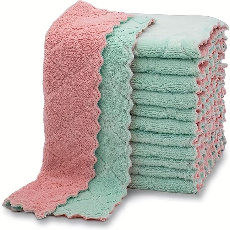 12pcs Scouring Pad Square Dish Cloths for Sink or Kitchen Stove