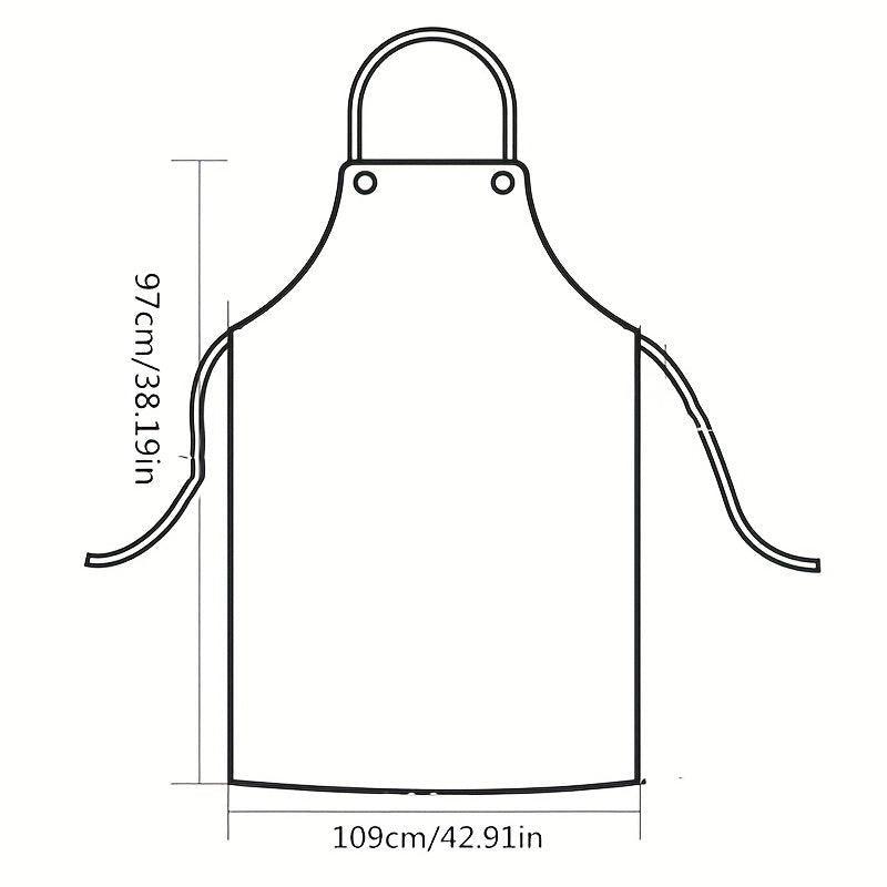 Linen Apron Double Spaghetti Straps with Pockets