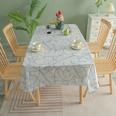 Banana Leaf Printed Tablecloth Summer Style Tropical Plants Stain Resistant