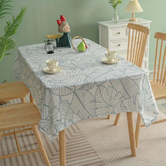 Banana Leaf Printed Tablecloth Summer Style Tropical Plants Stain Resistant