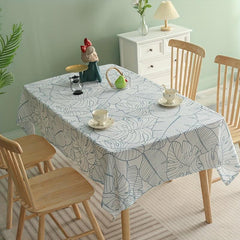 Banana Leaf Printed Tablecloth Summer Style Tropical Plants Stain Resistant