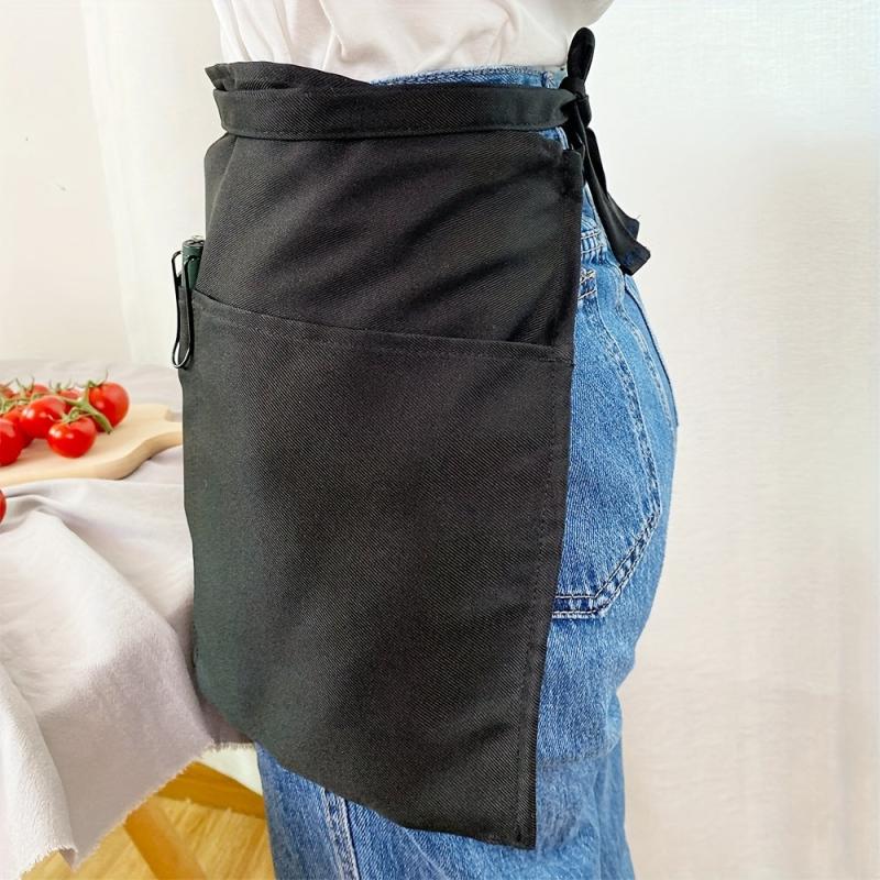 Stain Resistant Polyester Server Apron with Pockets for Chefs Cooks Bakers