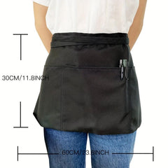 Stain Resistant Polyester Server Apron with Pockets for Chefs Cooks Bakers