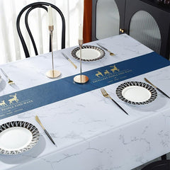 Deluxe Sense Light Vinyl Table Cloth Waterproof PVC Table Cover