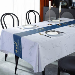 Deluxe Sense Light Vinyl Table Cloth Waterproof PVC Table Cover