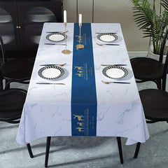 Deluxe Sense Light Vinyl Table Cloth Waterproof PVC Table Cover