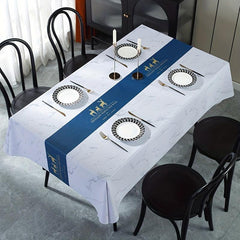 Deluxe Sense Light Vinyl Table Cloth Waterproof PVC Table Cover