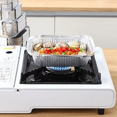 50pcs Aluminum Bread Pans Disposable Baking Foil Box Non Stick Waterproof Paper