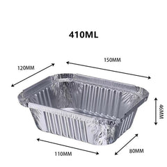 50pcs Aluminum Bread Pans Disposable Baking Foil Box Non Stick Waterproof Paper