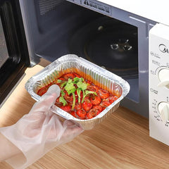 50pcs Aluminum Bread Pans Disposable Baking Foil Box Non Stick Waterproof Paper