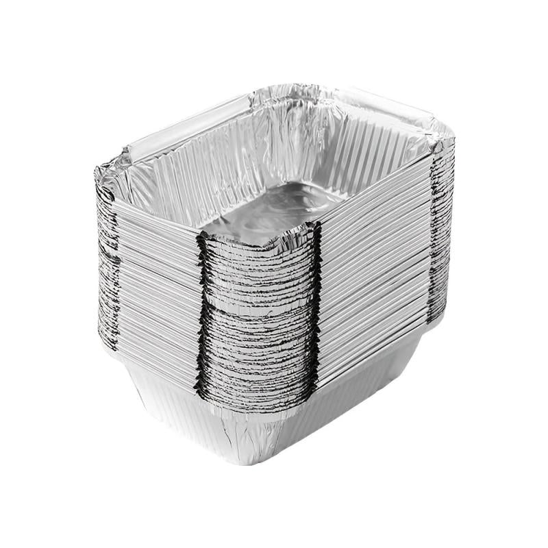 50pcs Aluminum Bread Pans Disposable Baking Foil Box Non Stick Waterproof Paper