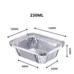 50pcs Aluminum Bread Pans Disposable Baking Foil Box Non Stick Waterproof Paper