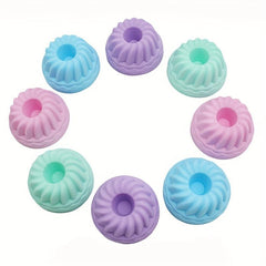 12pcs Mini Bundt Pan Cake Mold Fluted Tube Baking Tools