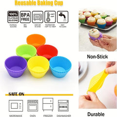 Silicone Cupcake Baking Cups Nonstick Muffin Liners Set
