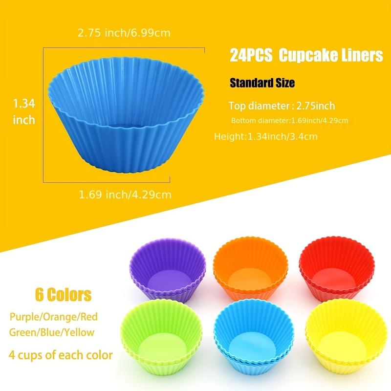Silicone Cupcake Baking Cups Nonstick Muffin Liners Set