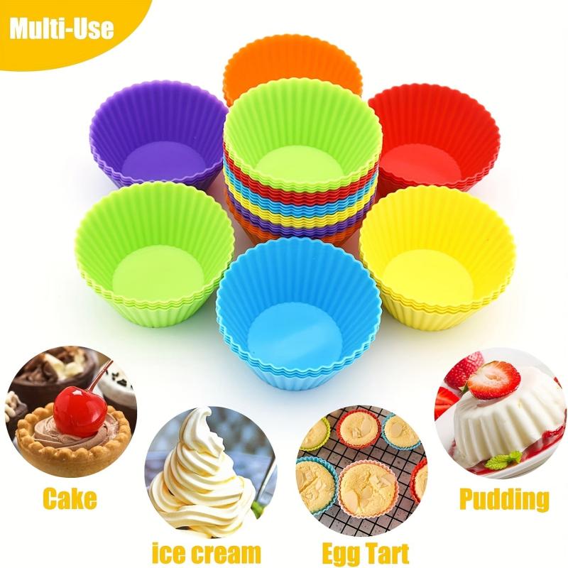 Silicone Cupcake Baking Cups Nonstick Muffin Liners Set
