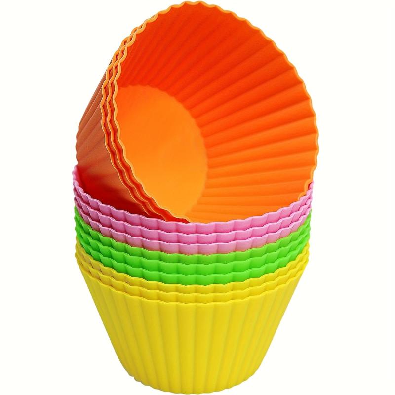 Silicone Cupcake Baking Cups Nonstick Muffin Liners Set