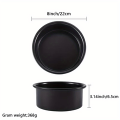 1pc Round Cake Pan 4'' 6'' 8'' Carbon Steel High Temperature Resistant
