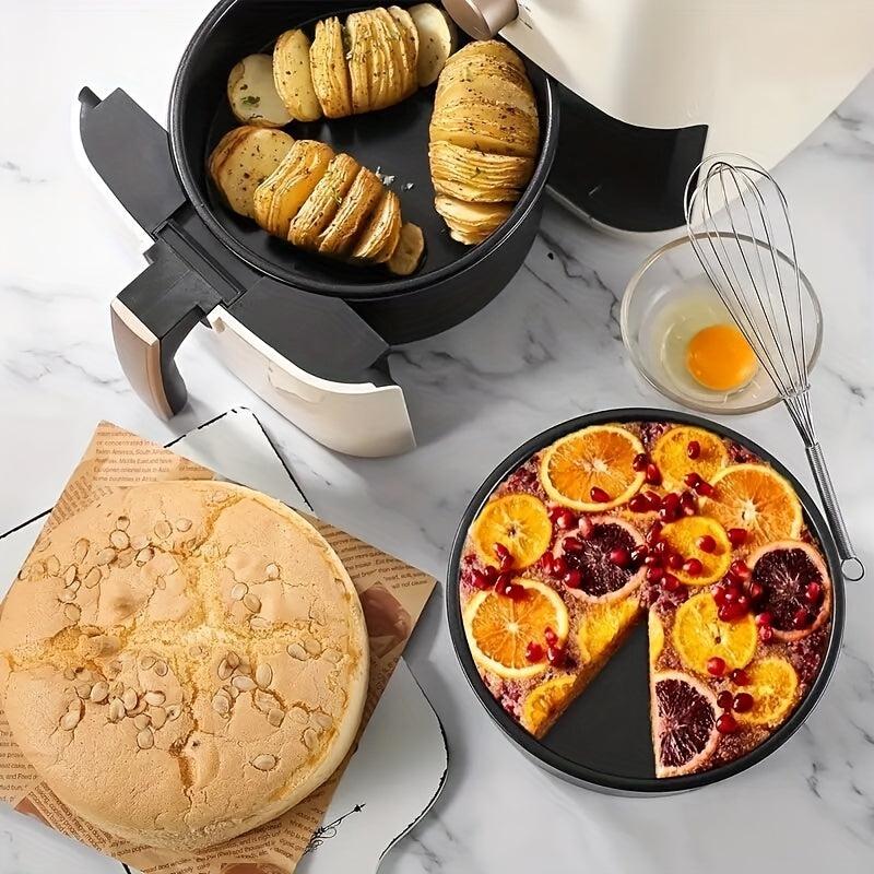 1pc Round Cake Pan 4'' 6'' 8'' Carbon Steel High Temperature Resistant