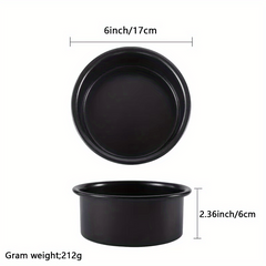 1pc Round Cake Pan 4'' 6'' 8'' Carbon Steel High Temperature Resistant