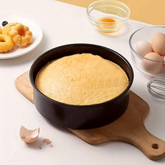 1pc Round Cake Pan 4'' 6'' 8'' Carbon Steel High Temperature Resistant