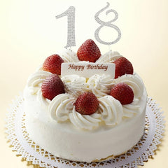 Shinning Diamond Number Cake Topper for Birthday Party Dessert Age Toppers