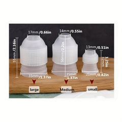 3pcs Pipping Bag Couplers Set for Perfect Pastry Baking