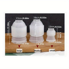 3pcs Pipping Bag Couplers Set for Perfect Pastry Baking