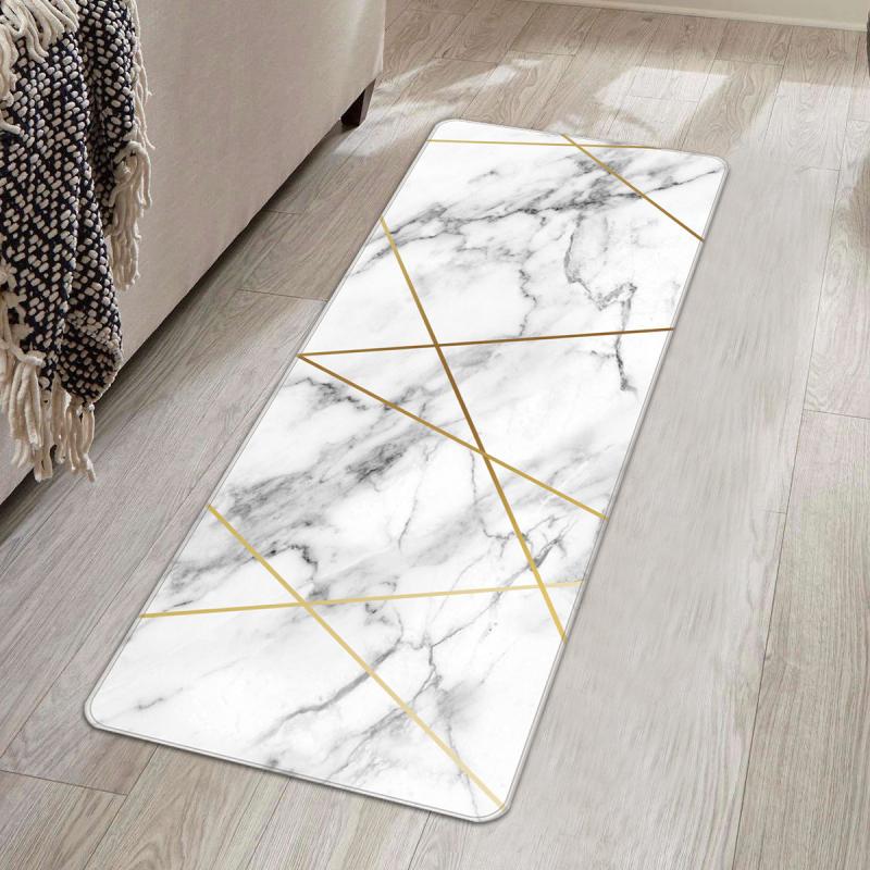 Golden Marble Carpet Rug Soft and Stylish Floor Mat for Kitchen and Living Room