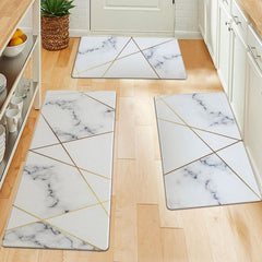 Golden Marble Carpet Rug Soft and Stylish Floor Mat for Kitchen and Living Room