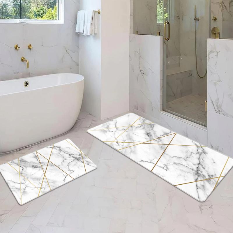 Golden Marble Carpet Rug Soft and Stylish Floor Mat for Kitchen and Living Room