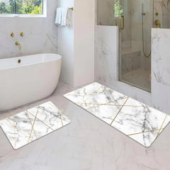 Golden Marble Carpet Rug Soft and Stylish Floor Mat for Kitchen and Living Room